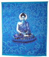 Tagesdecke Wandbehang Buddha Tibet Dekotuch Goa Tuch 