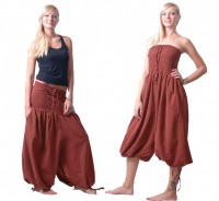 2in1 Overall Aladinhose Pluderhose Haremshose Hippie Goa Psy Catsuit