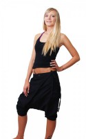 Kurze Pluderhose Haremshose Hippie Goa Psy Hosenrock &nbsp;Detail&nbsp;02