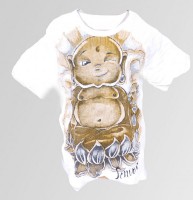 Kinder 70er Retro Hippie T-Shirt Buddha Psy Goa Kids