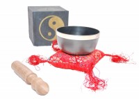 Schwarze Klangschale Komplettset in Geschenkbox