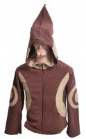 Psy Goa Fleecejacke Zipfelkapuze Fleece Hippie Jacke