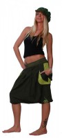 Kurze Pluderhose Hosenrock Pumphose Goa Hippie ALADINHOSE