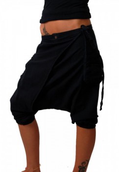 Kurze Pluderhose Haremshose Hippie Goa Psy Hosenrock 