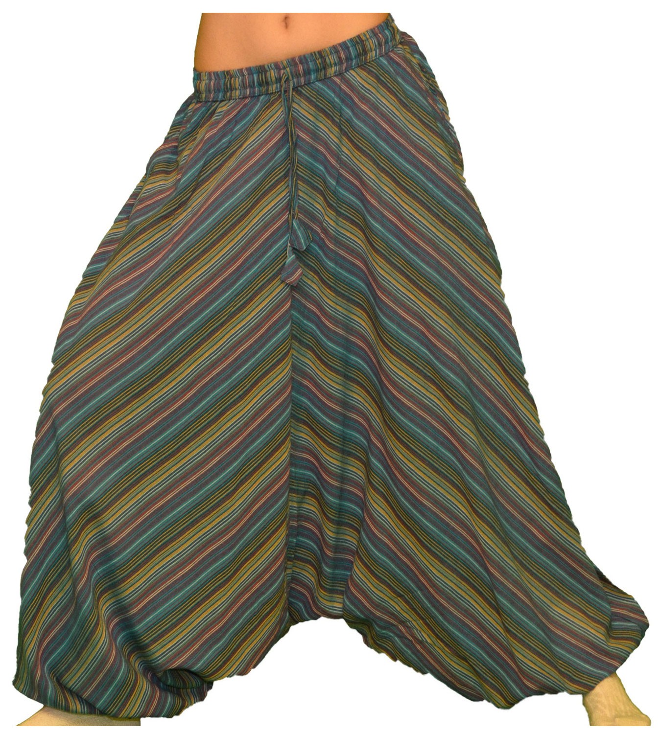 striped harem pants