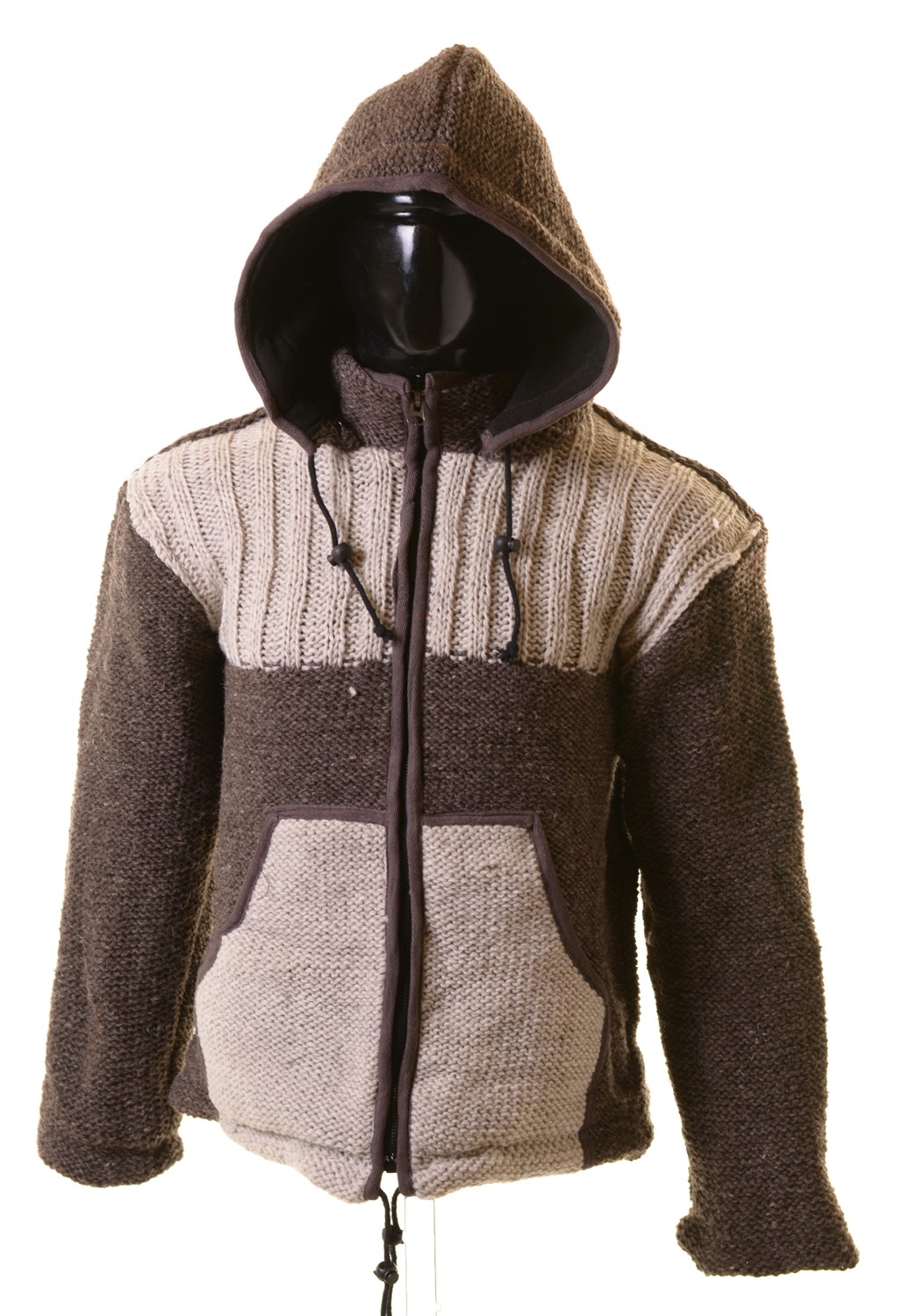 herren strickjacke wolljacke mit fleecefutter und abnehmbarer