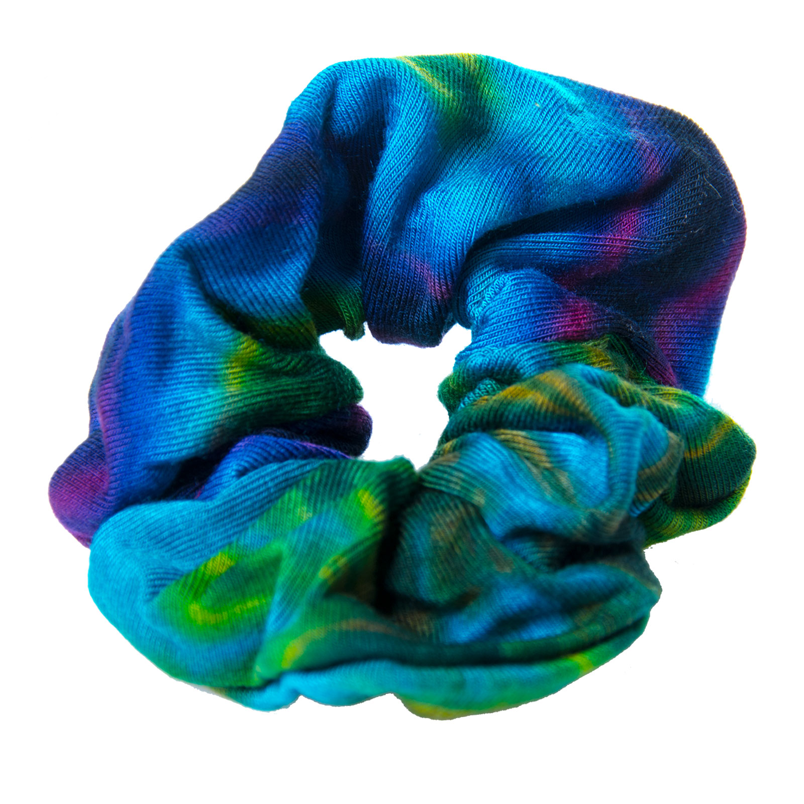 Buntes Haarband Goa Tie Dye Batik Hippie Haargummiband von Kunst und Magie